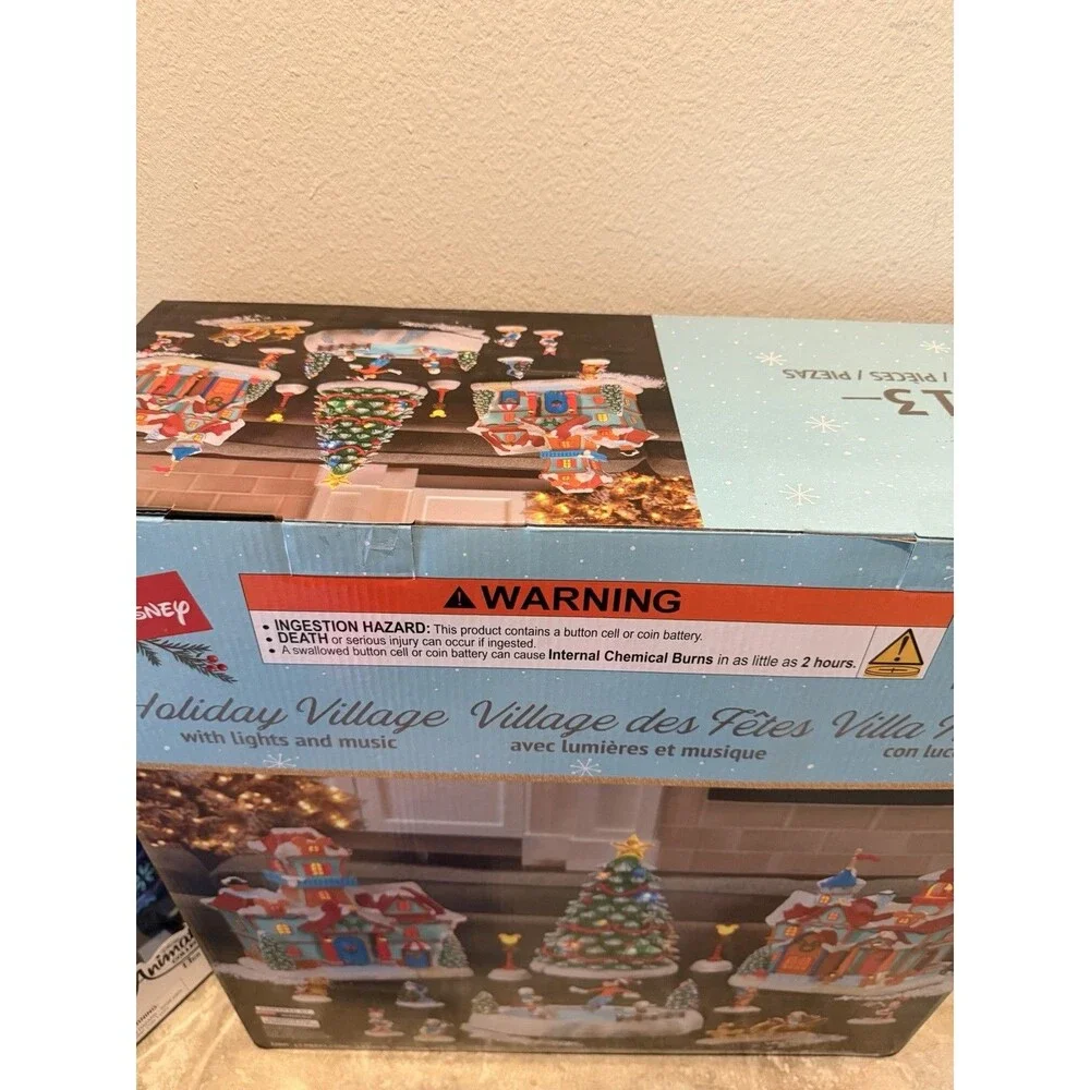 Disney Christmas Costco Large holiday village 13-piece set Mickey Mouse Minnie
